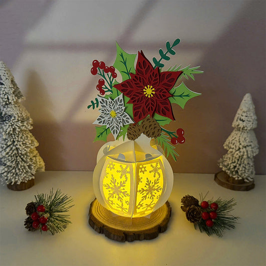 Christmas Vase 2 - 3D Christmas Lantern File - Cricut File - VEKTOR KRAFT
