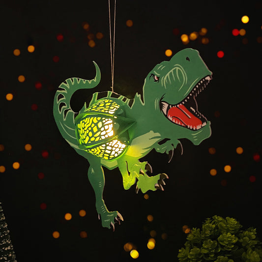 Dinosaurs - 3D Animal Paper Cut Lantern File - Cricut File - VEKTOR KRAFT