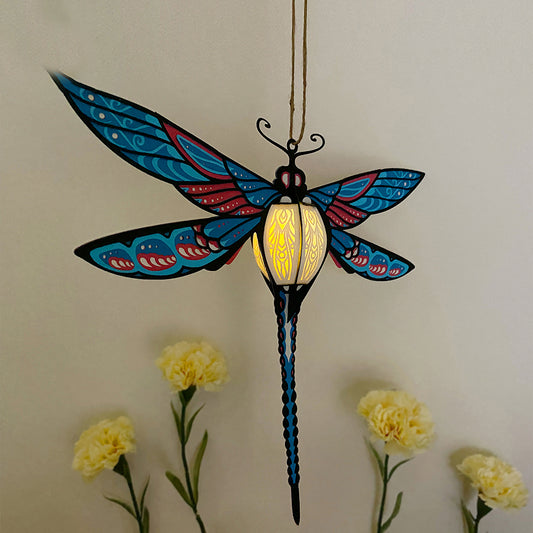 Dragonfly - 3D Animal Paper Cut Lantern File - Cricut File - VEKTOR KRAFT