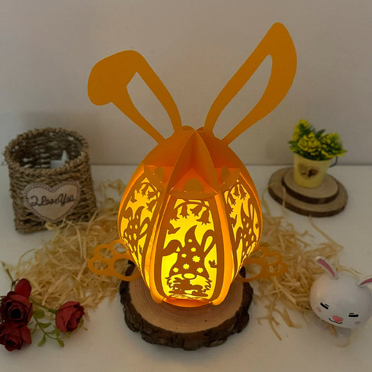 Gnome Easter - 3D Easter Egg Paper Lantern File - Cricut File - VEKTOR KRAFT