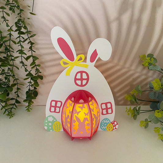 Easter House - 3D Easter Paper Lantern File - Cricut File - VEKTOR KRAFT
