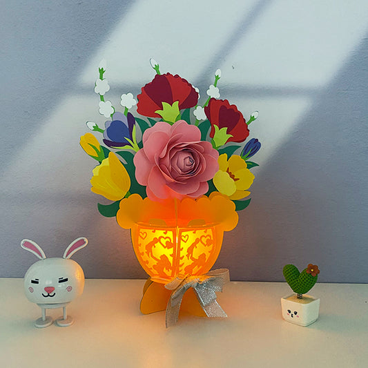 Flower Bouquet 3 - 3D Flower Paper Lantern File - Cricut File - VEKTOR KRAFT