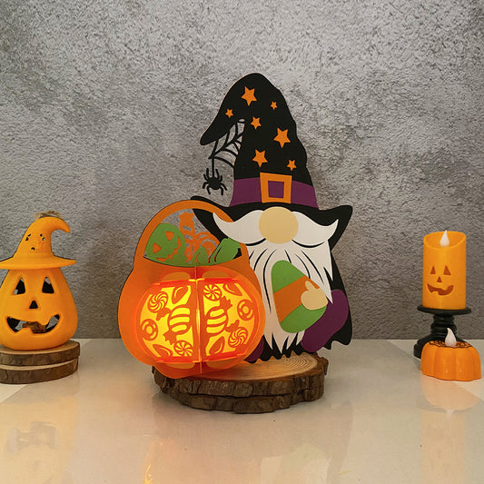 Gnome Halloween 3 - 3D Halloween Paper Lantern File - Cricut File - VEKTOR KRAFT