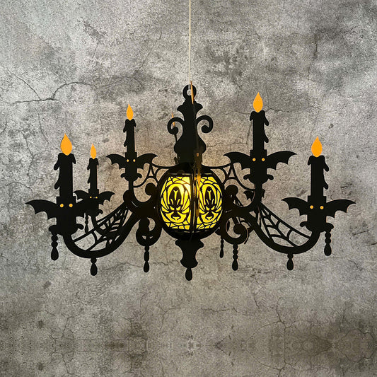 Halloween Chandelier - 3D Halloween Paper Lantern File - Cricut File - VEKTOR KRAFT
