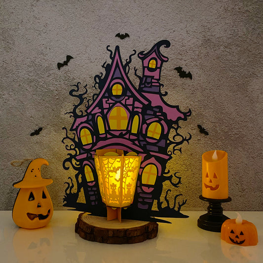Haunted House 3 - 3D Halloween Paper Lantern File - Cricut File - VEKTOR KRAFT
