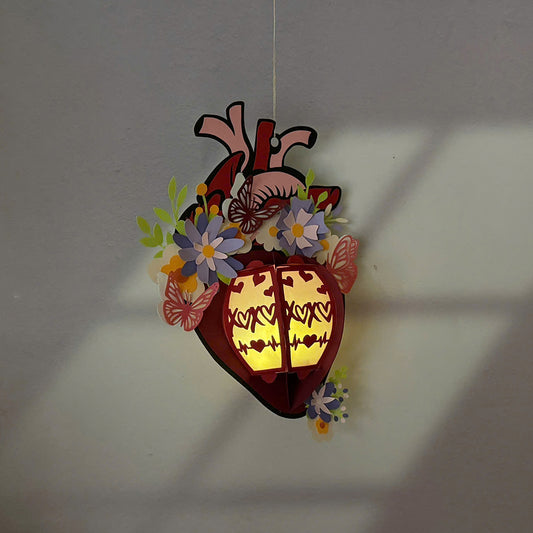Heart 3 - 3D Valentine Paper Lantern File - Cricut File - VEKTOR KRAFT