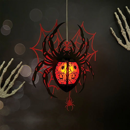 Halloween Spider 3 - 3D Halloween Paper Lantern File - Cricut File - VEKTOR KRAFT