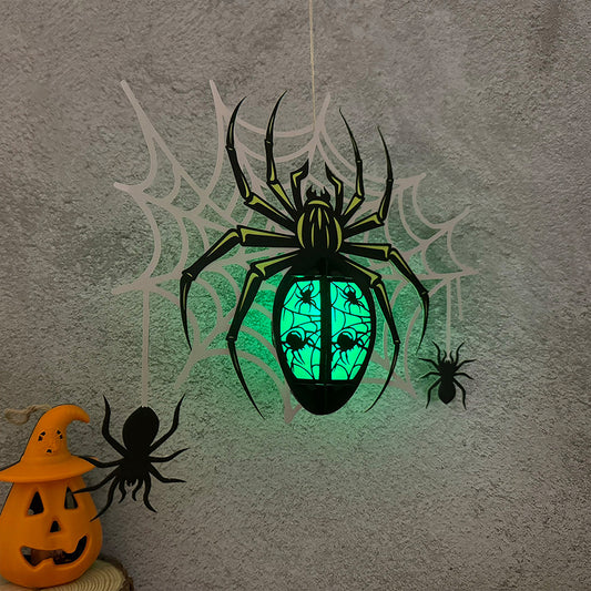 Halloween Spider 4 - 3D Halloween Paper Lantern File - Cricut File - VEKTOR KRAFT