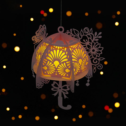 Umbrella 1 - 3D Paper Cut Lantern File - Cricut File - VEKTOR KRAFT