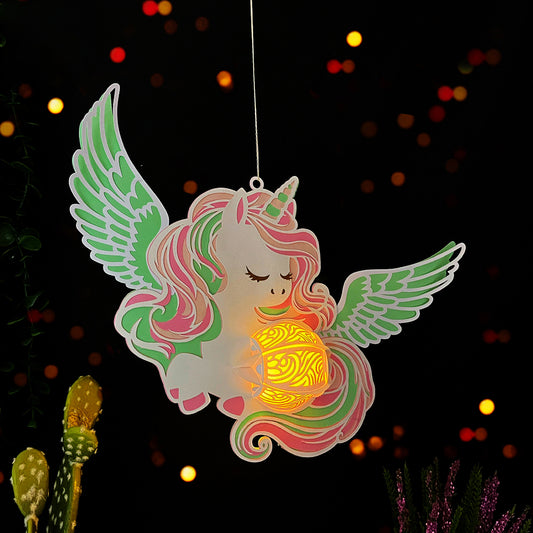 Unicorn - 3D Animal Paper Cut Lantern File - Cricut File - VEKTOR KRAFT