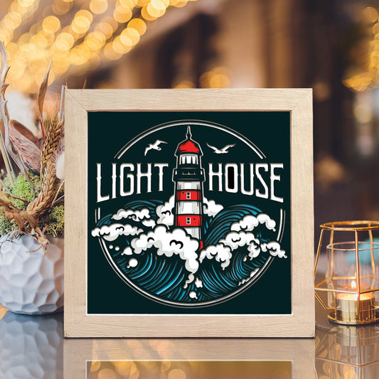 Lighthouse 12 – 3D Shadow Box SVG File for Cricut & Silhouette