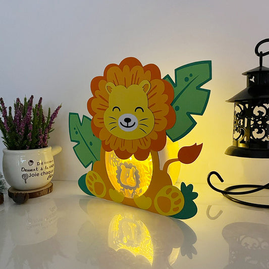 Lion – 3D Box SVG File for Cricut & Silhouette