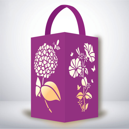 Flowers - 3D Paper Lantern File 1 - Cricut File - VEKTOR KRAFT
