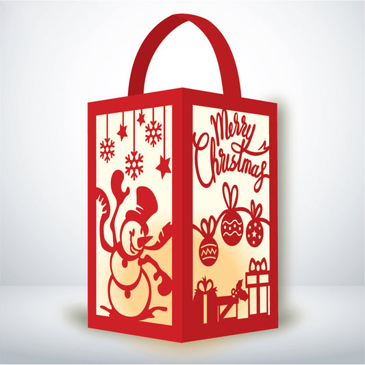 Merry Christmas - 3D Paper Lantern File 1 - Cricut File - VEKTOR KRAFT