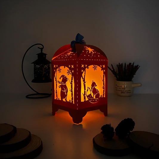 Christmas 1 - 3D Paper Lantern File 3 - Cricut File - VEKTOR KRAFT