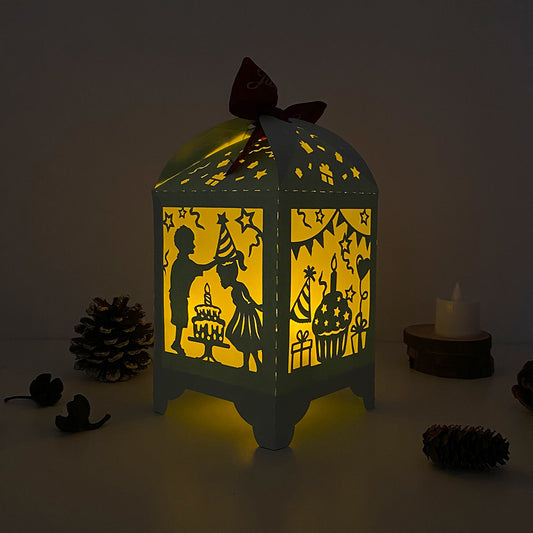 Happy Birthday - 3D Paper Lantern File 3 - Cricut File - VEKTOR KRAFT
