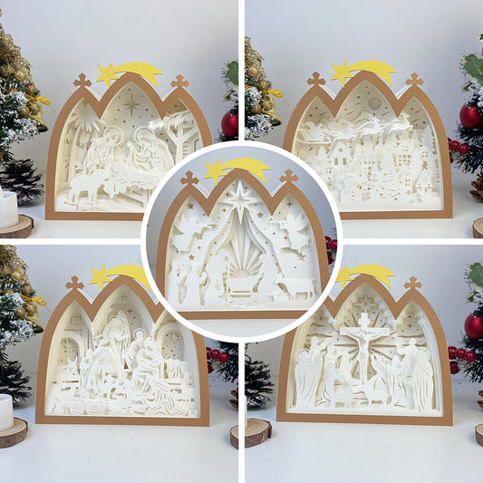 Pack 5 Christmas 2 – 3D Box SVG File for Cricut & Silhouette