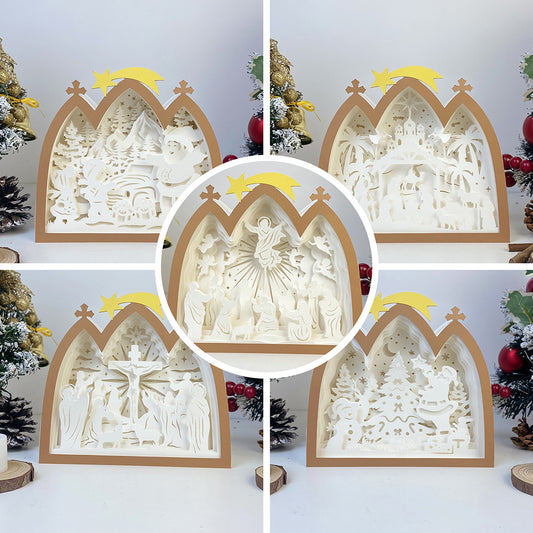Pack 5 Christmas – 3D Box SVG File for Cricut & Silhouette