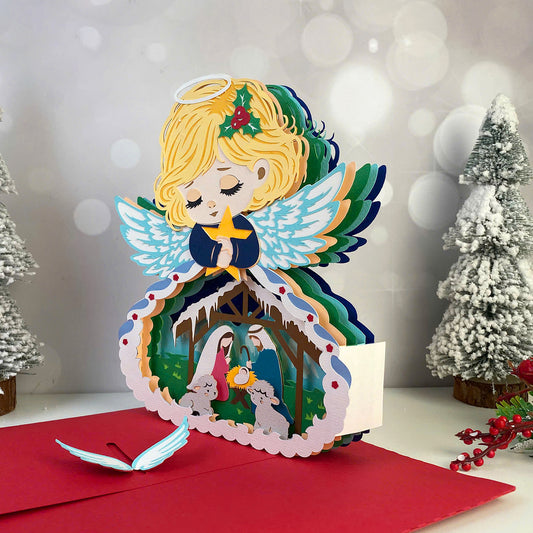 Angel – 3D Paper Pop-up Card File - Cricut File - VEKTOR KRAFT