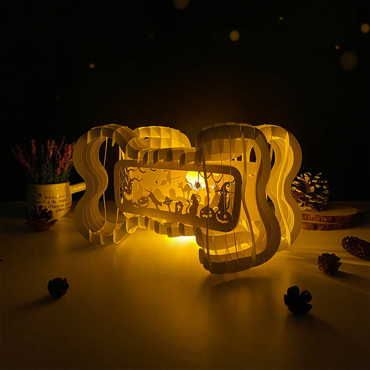 Witch Cats – 3D Bone Pop-up Card File - Cricut File - VEKTOR KRAFT