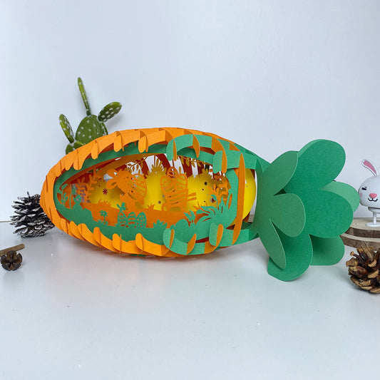 Easter 5 – 3D Carrot Pop-up Card File - Cricut File - VEKTOR KRAFT