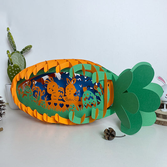 Easter 6 – 3D Carrot Pop-up Card File - Cricut File - VEKTOR KRAFT