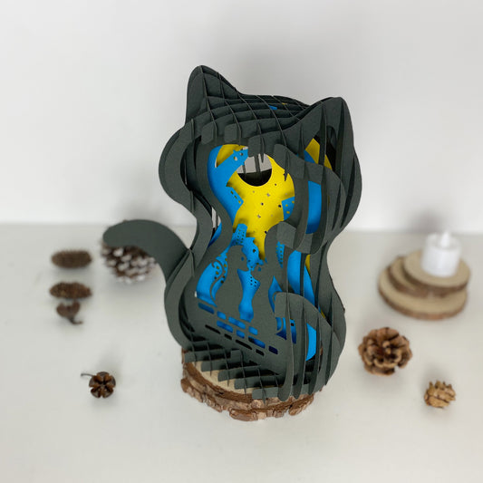 City Love – 3D Cat Pop-up Card File - Cricut File - VEKTOR KRAFT