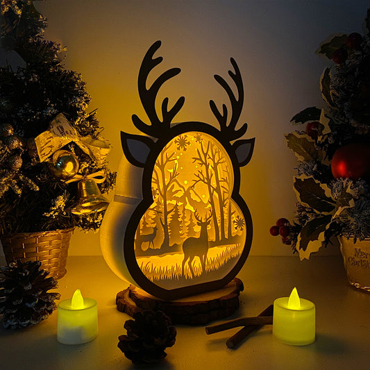 Christmas Deer – 3D Box SVG File for Cricut & Silhouette