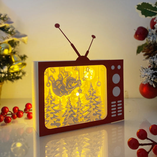 Christmas Snowman – 3D Television Box File - Cricut File - VEKTOR KRAFT