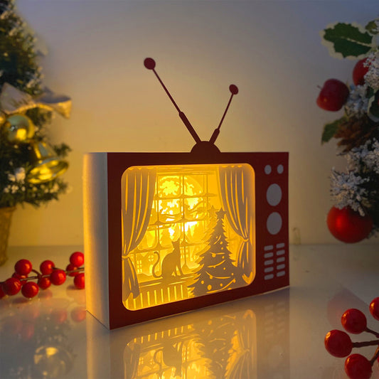 Christmas – 3D Television Box File - Cricut File - VEKTOR KRAFT