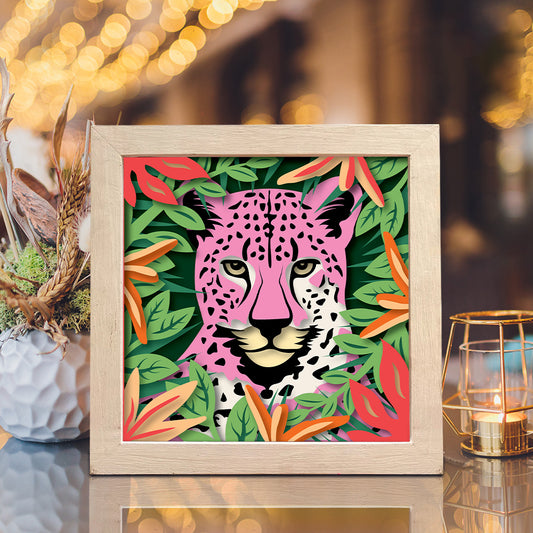 The Jaguar – 3D Shadow Box SVG File for Cricut & Silhouette