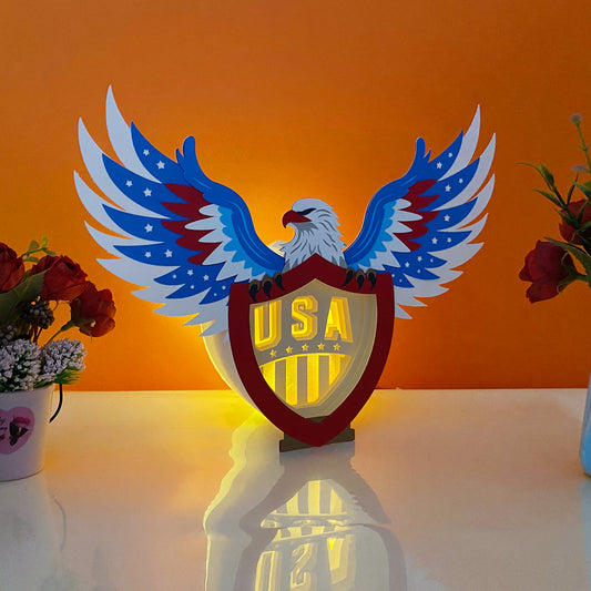 4th Of July – 3D USA Eagle Box File - Cricut File - VEKTOR KRAFT