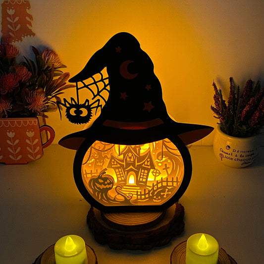 Haunted House – 3D Witch Hat Box File - Cricut File - VEKTOR KRAFT