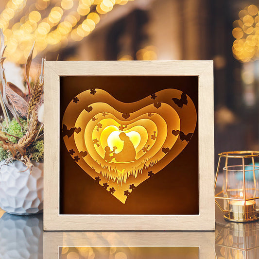 Layered paper cut gift design for mum