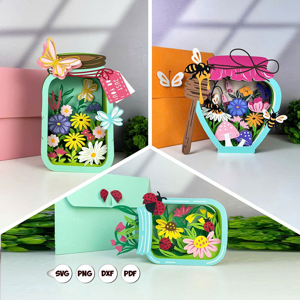 Range of Vektor Kraft paper cut light box and shadow box designs