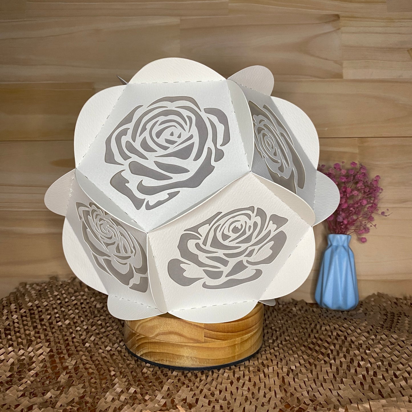 Rose – 3D Lantern SVG File for Cricut & Silhouette
