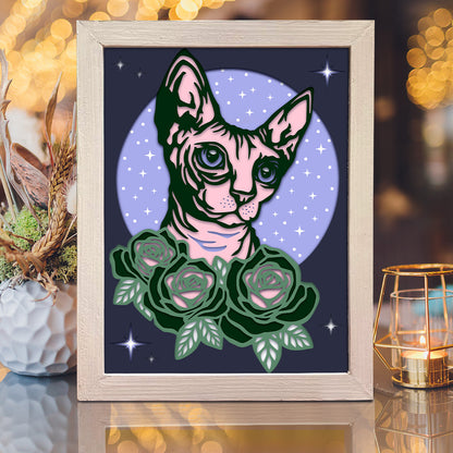 Sphinx Cat – 3D Shadow Box SVG File for Cricut & Silhouette