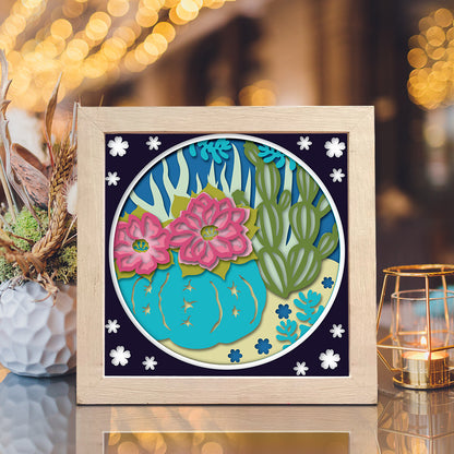 Succulent – 3D Paper Cut Shadow Box File - Cricut File - (8x8 inches) - VEKTOR KRAFT