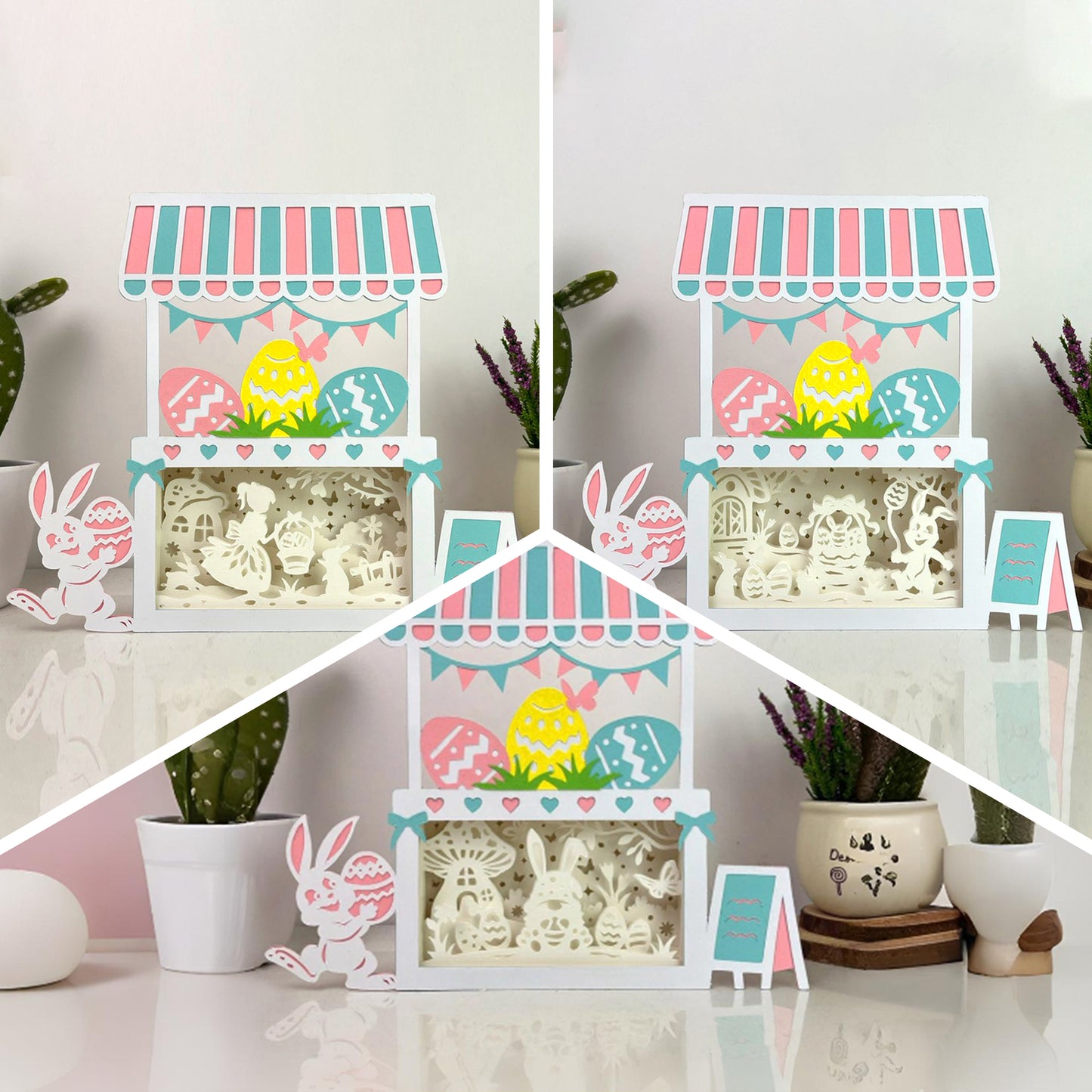Pack 3 Easter – 3D Easter Shop Box File - Cricut File - VEKTOR KRAFT