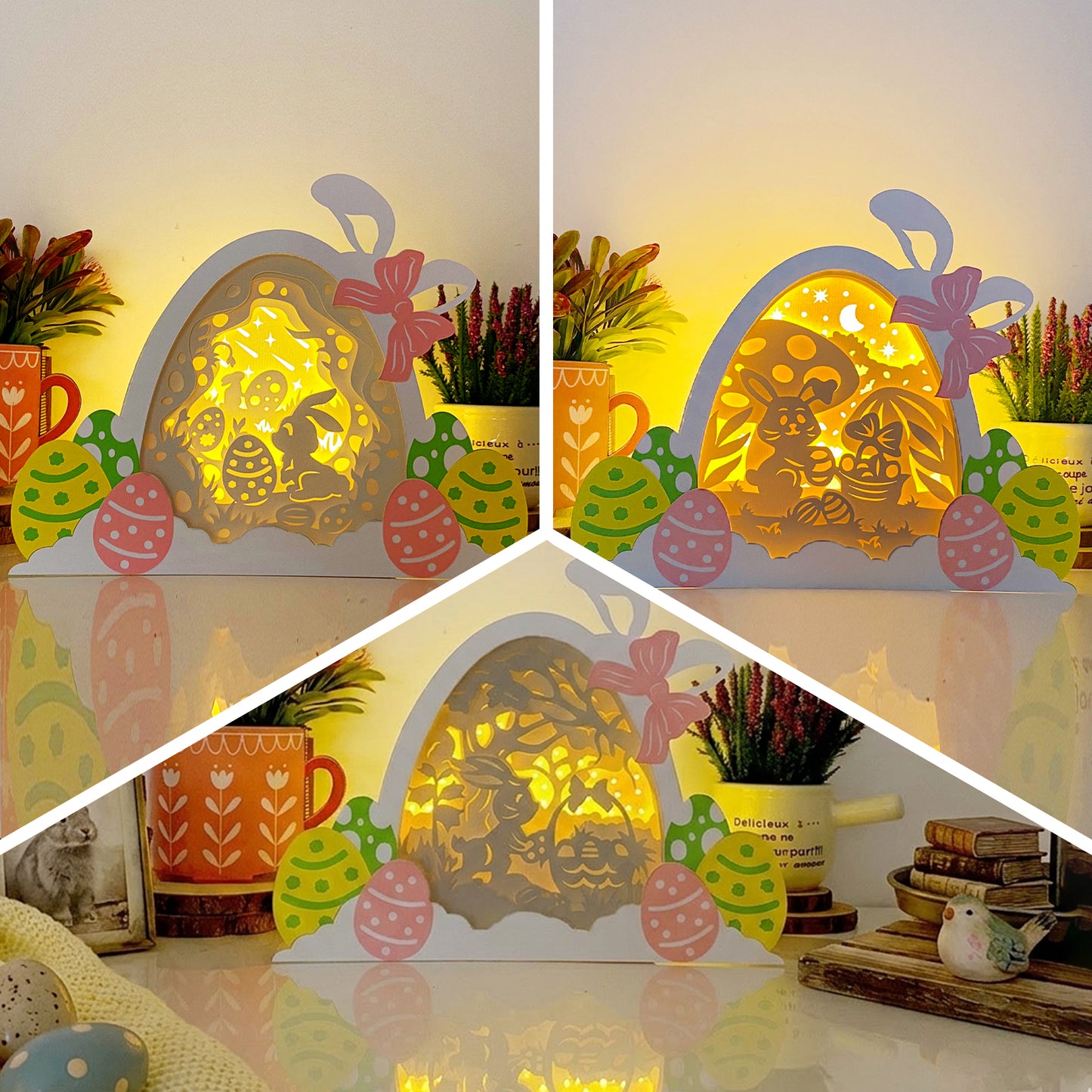 Pack 3 Bunny Easter – 3D Eggs Box File - Cricut File - VEKTOR KRAFT