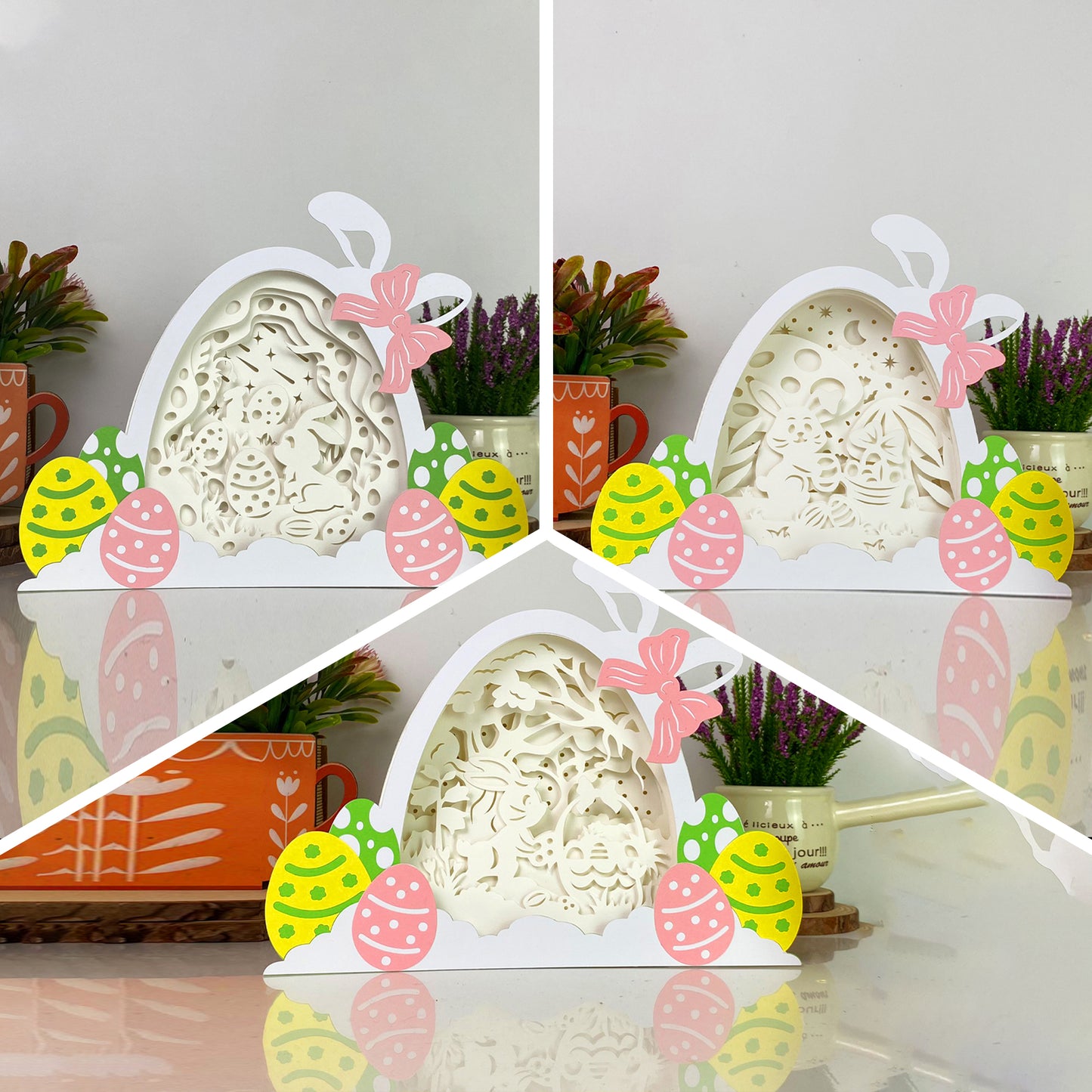 Pack 3 Bunny Easter – 3D Eggs Box File - Cricut File - VEKTOR KRAFT