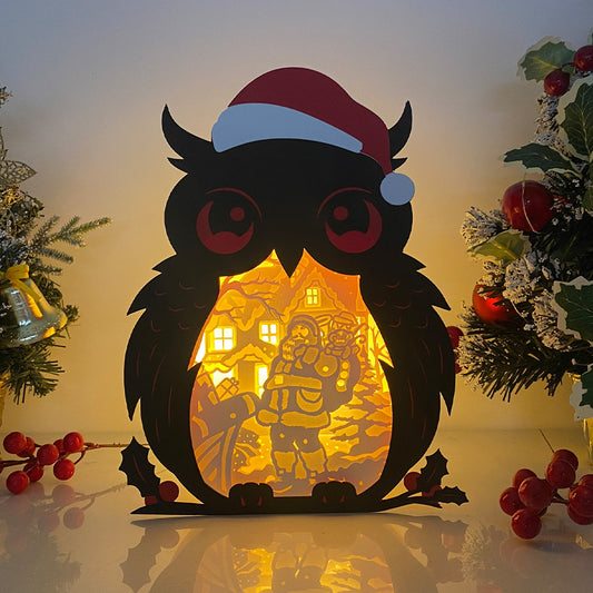 Santa 4 – 3D Christmas Owl Box File - Cricut File - VEKTOR KRAFT