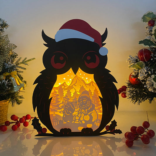 Santa Claus 2 – 3D Christmas Owl Box File - Cricut File - VEKTOR KRAFT
