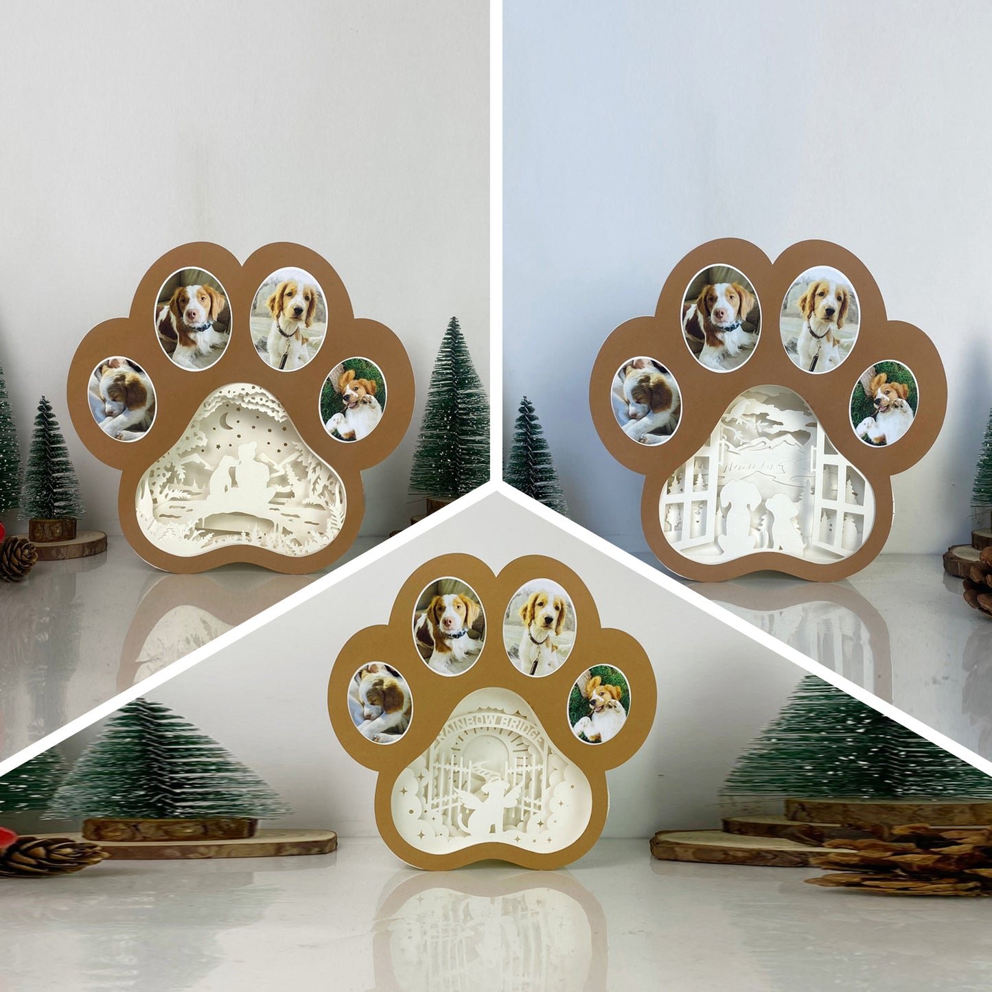 Pack 3 Dog Memorial – 3D Box SVG File for Cricut & Silhouette