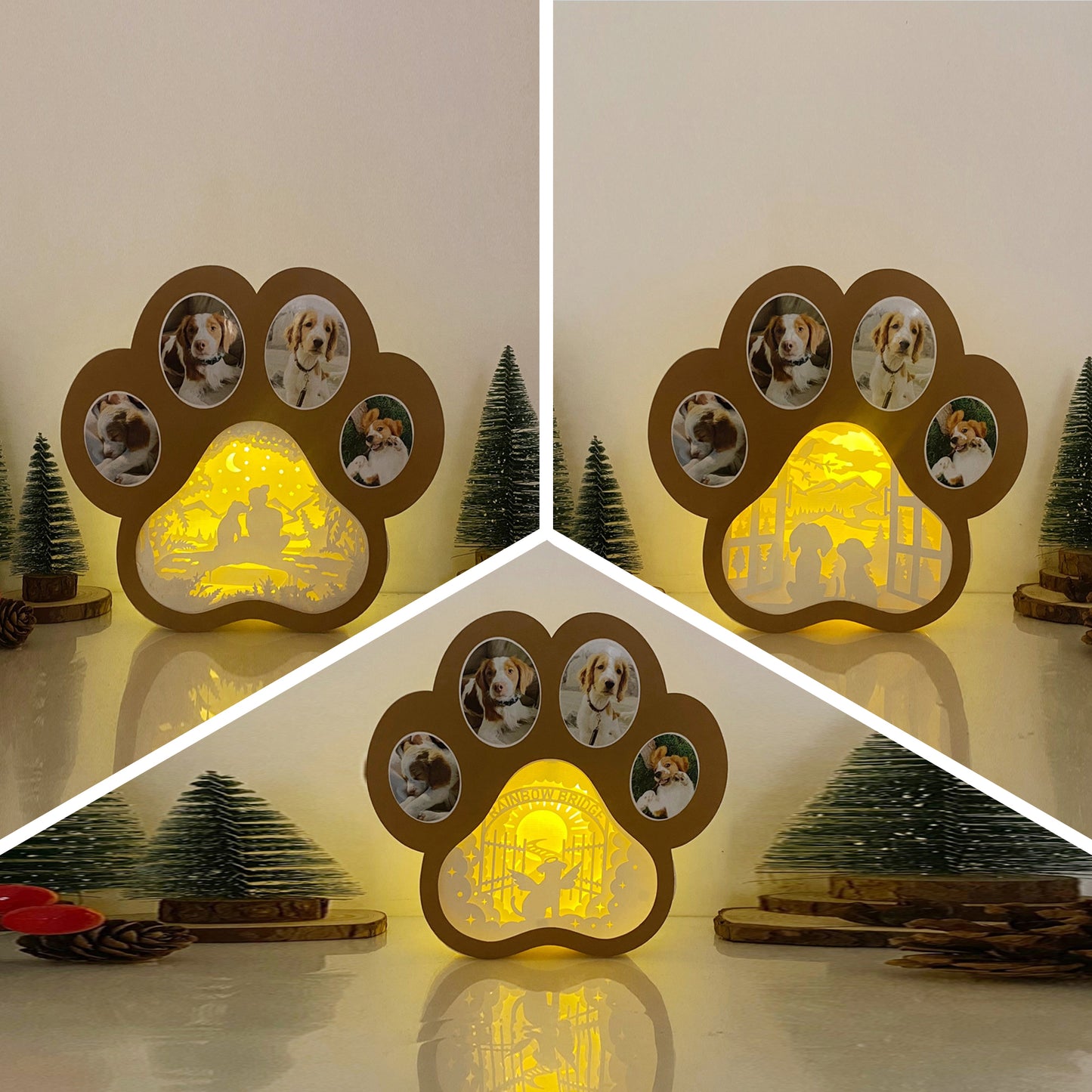 Pack 3 Dog Memorial – 3D Box SVG File for Cricut & Silhouette