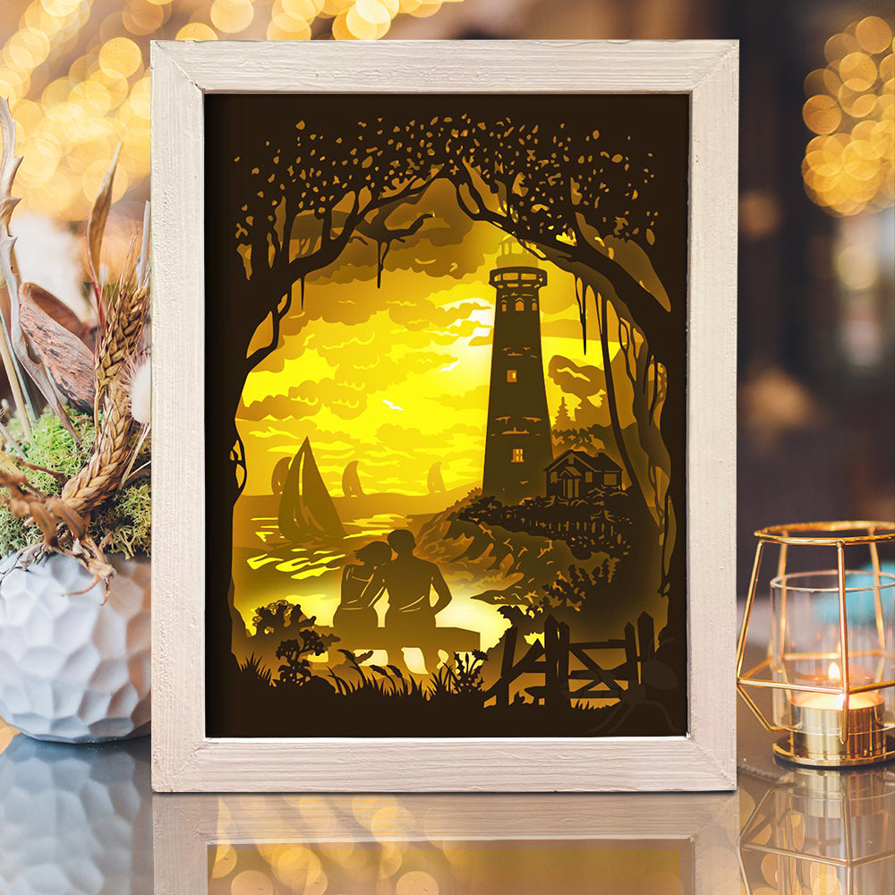 Lighthouse 1 – 3D Lightbox SVG File for Cricut & Silhouette