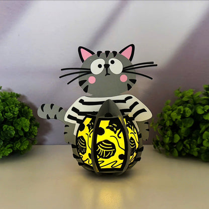 Cute Cat 3 - 3D Animal Paper Lantern File  - Cricut File  - VEKTOR KRAFT