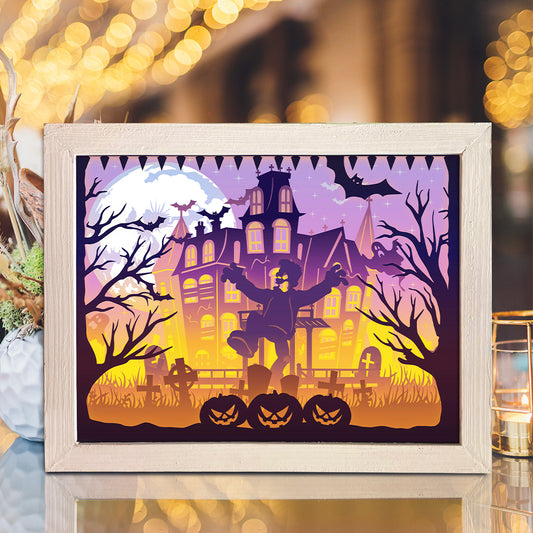 Halloween 9 - 3D Halloween Papercut Lightbox File - Cricut File - VEKTOR KRAFT