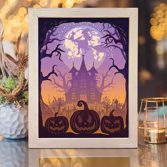 Halloween 3 - 3D Halloween Papercut Lightbox File - Cricut File - VEKTOR KRAFT