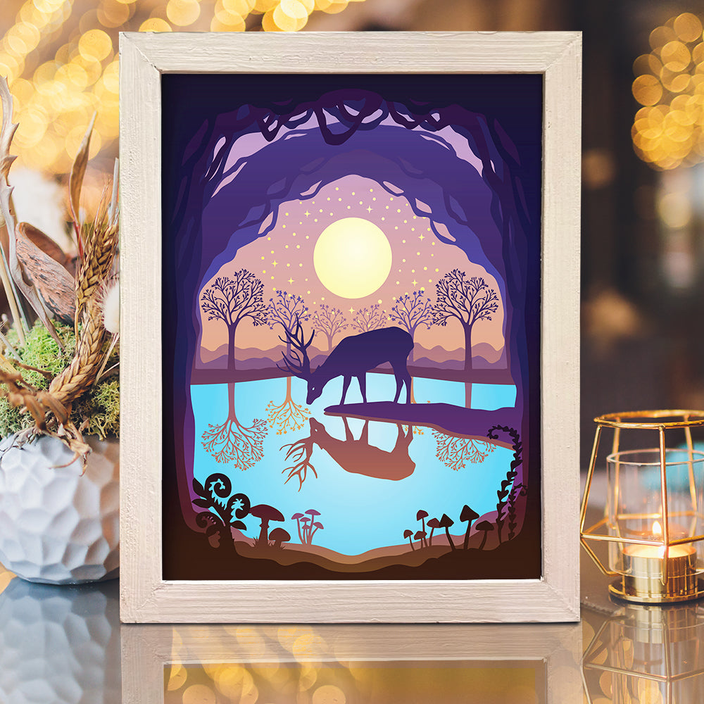 Deer 5 – 3D Lightbox SVG File for Cricut & Silhouette